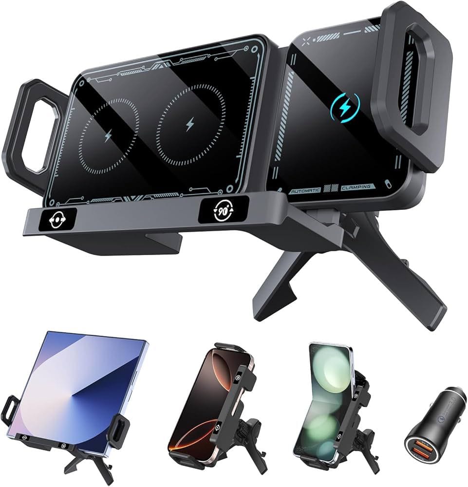 ✨Support téléphone Intelligent - Recharge rapide & Rotation 360°