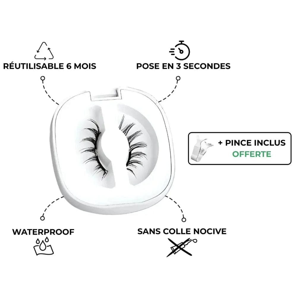 ✨Faux-cils magnétiques - Effet naturel & Pose en 3 secondes sans colle !