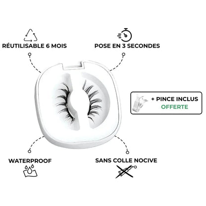 ✨Faux-cils magnétiques - Effet naturel & Pose en 3 secondes sans colle !