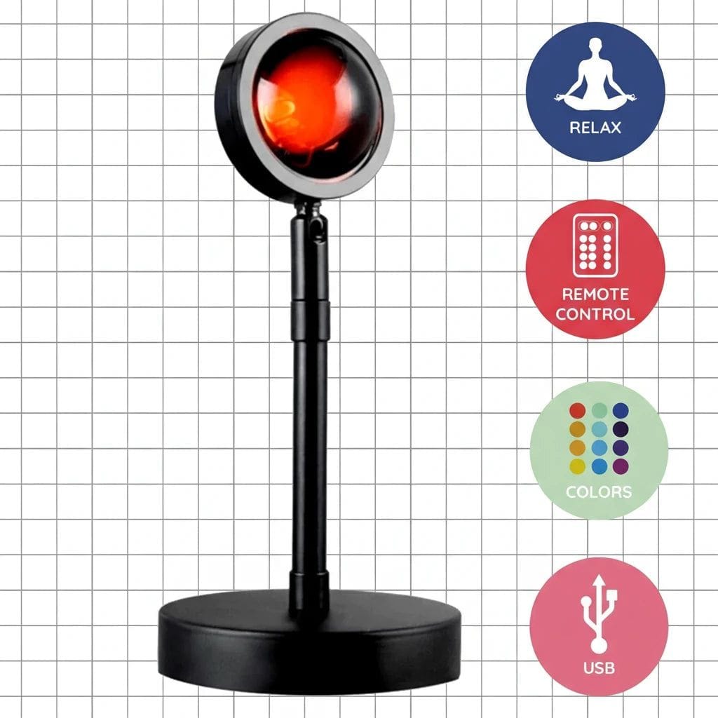 🌅 Lampe Sunset LED – Transformez votre intérieur en instant magique